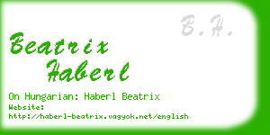 beatrix haberl business card